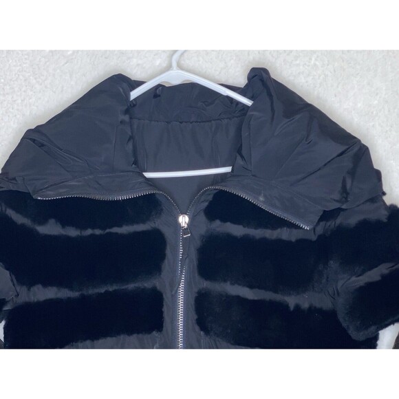 Samuele Cipriani Italian Designer Down Coat Short Sleeve Leather Cuffs Belt 42 6 - Picture 7 of 16